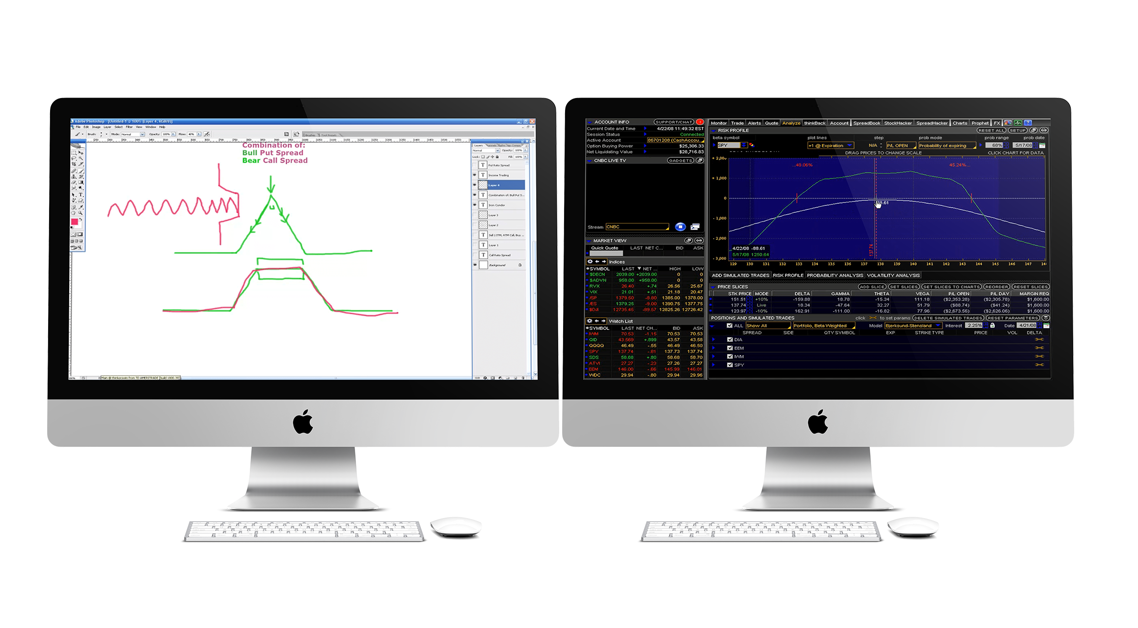 Option Trading Video Course on screen